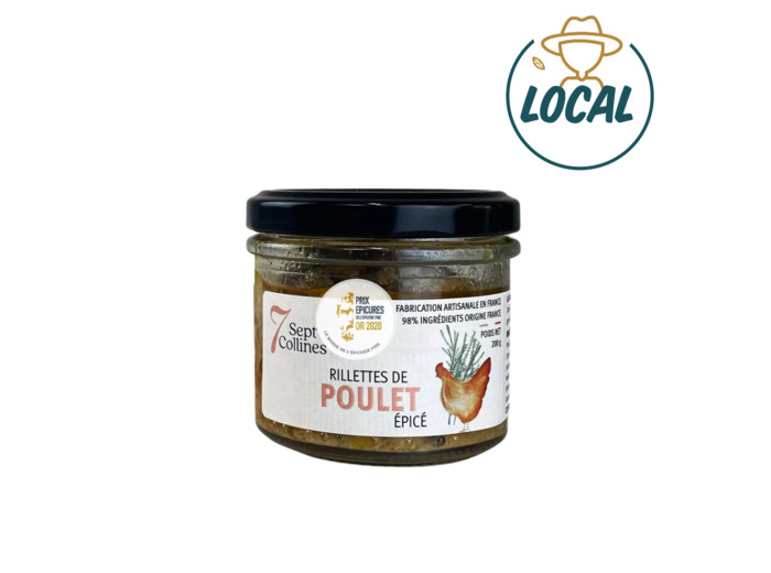 Rillettes de poulet épicé - Les 7 collines