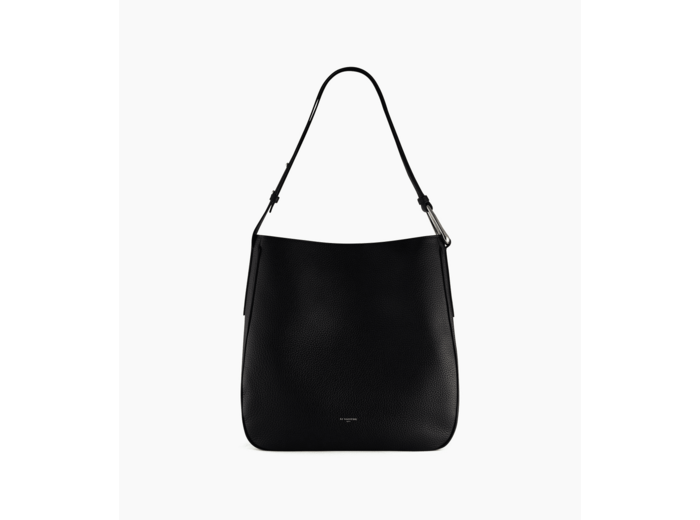 Grand sac hobo Madeleine en cuir de taurillon grainé