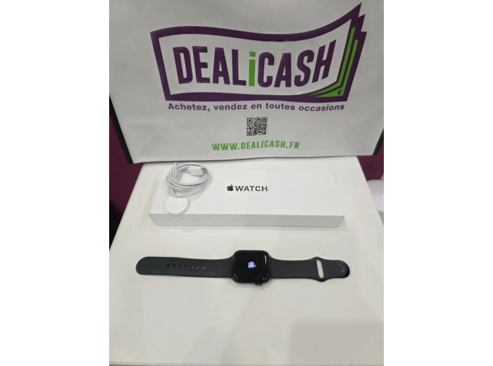 Apple Watch SE (GPS) - 2e génération - 44 mm - A2723 aluminium minuit - montre intelligente avec bracelet sport - fluoroélastomère - minuit - taille du bracelet : M/L - 32 Go - Wi - Fi, Bluetooth - 32.9..