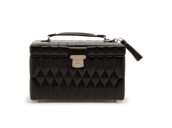 Boîte à bijoux Wolf 1834 Caroline en cuir noir