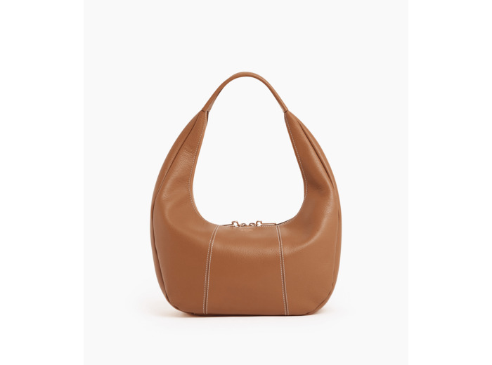 Grand sac hobo Juliette en cuir grainé