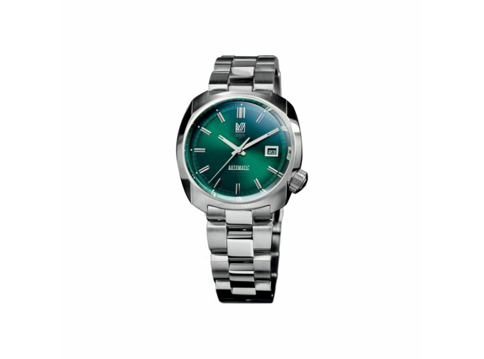 Montre March LA.B AM1 Automatique - Forest - Acier Brossé 3 Maillons