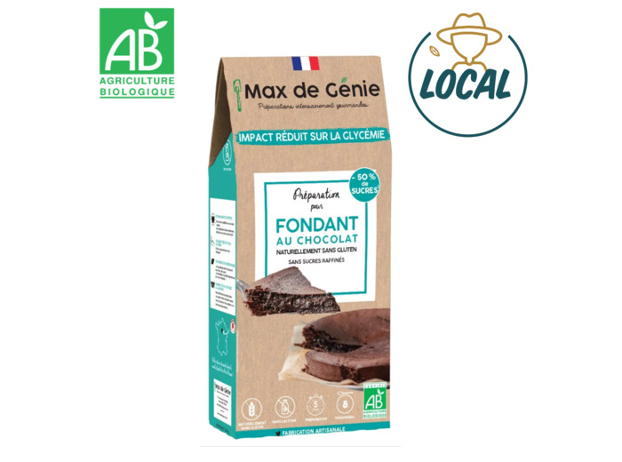 Préparation pour fondant au chocolat sans gluten