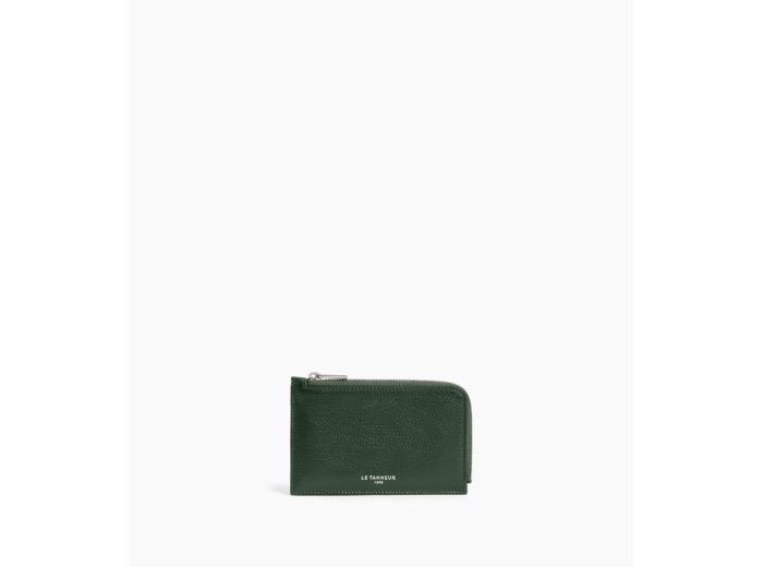 Porte cartes zippé Albertine en cuir grainé