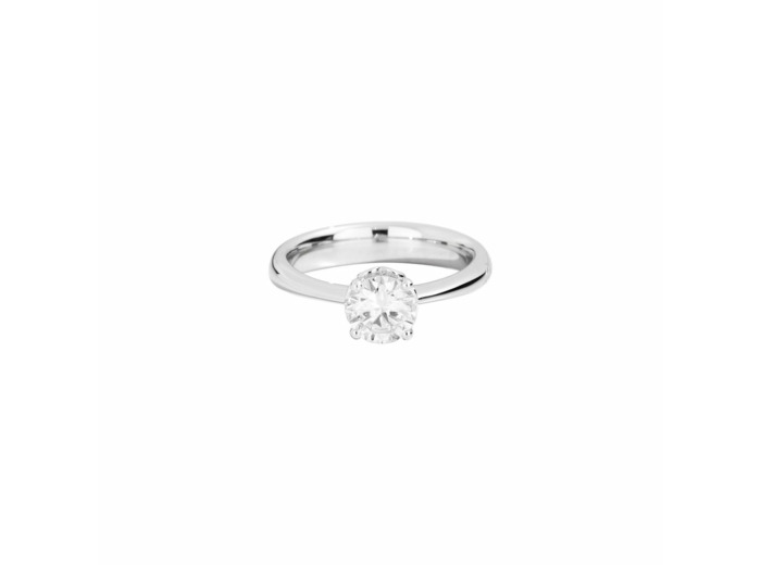 Solitaire Recarlo Anniversary en or blanc et diamant, taille 53
