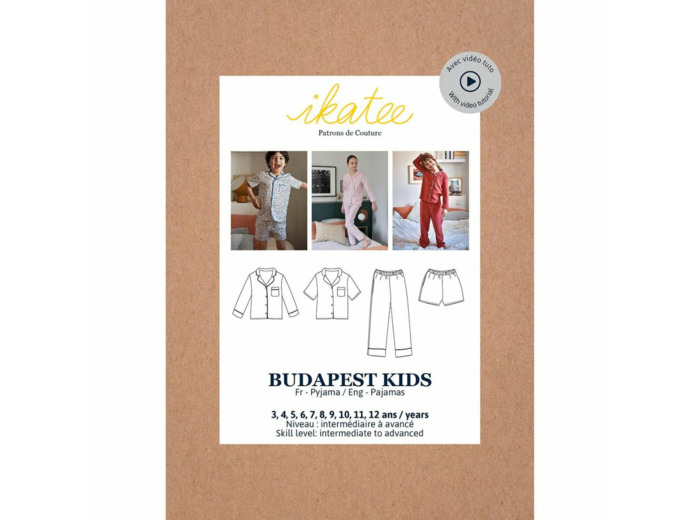 Ikatee – Patron Enfant Pyjama "Budapest" de 3 ans à 12 ans