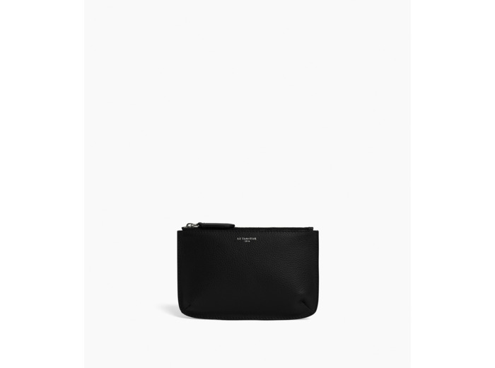 Pochette zippée petit modèle CCA en cuir