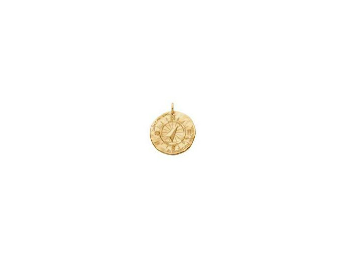 Médaille Arthus Bertrand Comédie boussole en or jaune, 18mm