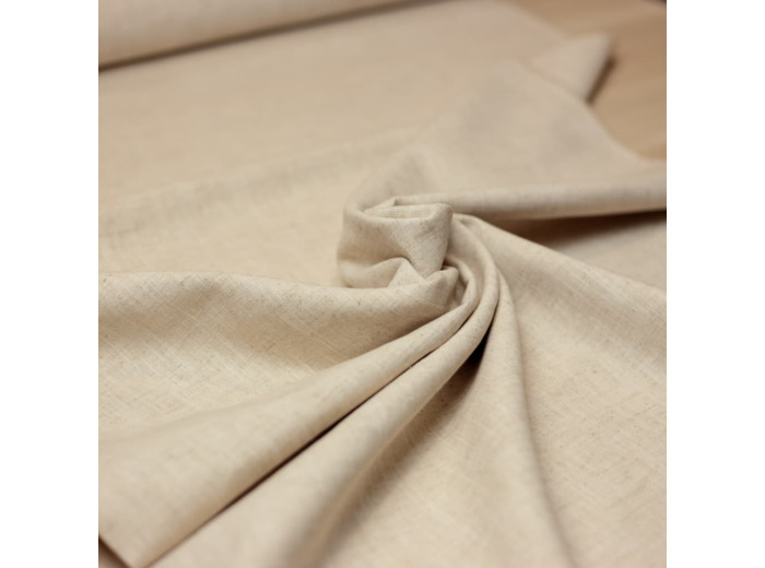 Sélection Coup de Coudre - Tissu Toile de Pur Lin Uni Ecru Naturel