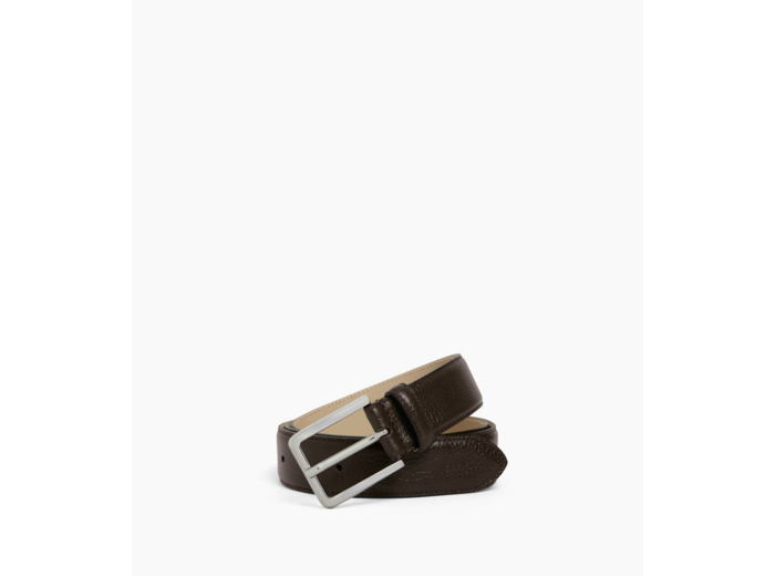 Ceinture homme avec boucle rectangle en cuir grainé