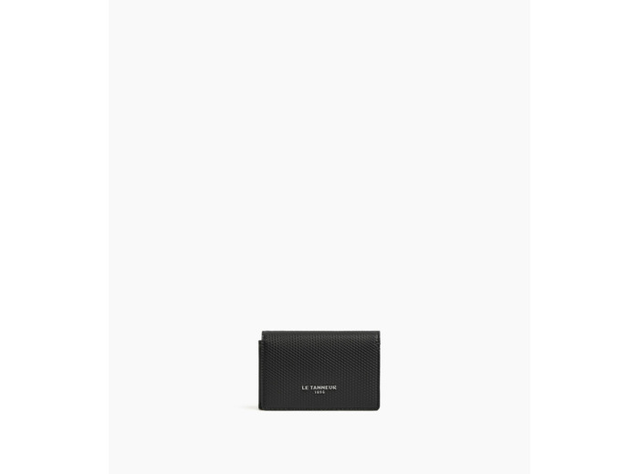 Porte cartes horizontal 2 volets Lucien en cuir signature T