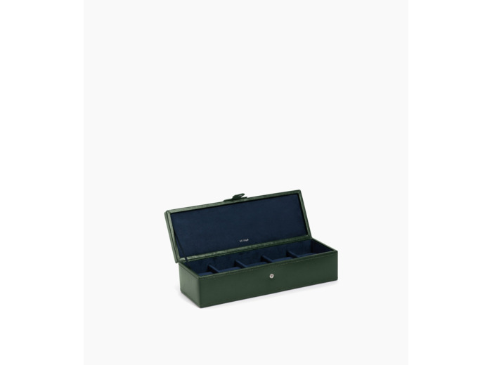 Coffret 5 montres en cuir grainé