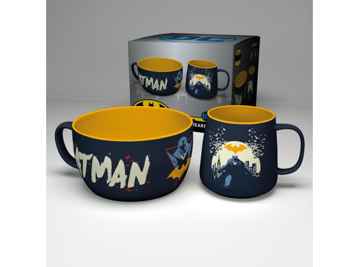 [BOL] DC COMICS Set Petit Déjeuner Mug + Bol Batman