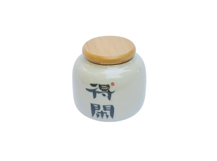 BOITE À THÉ PORCELAINE IDÉOGRAMME