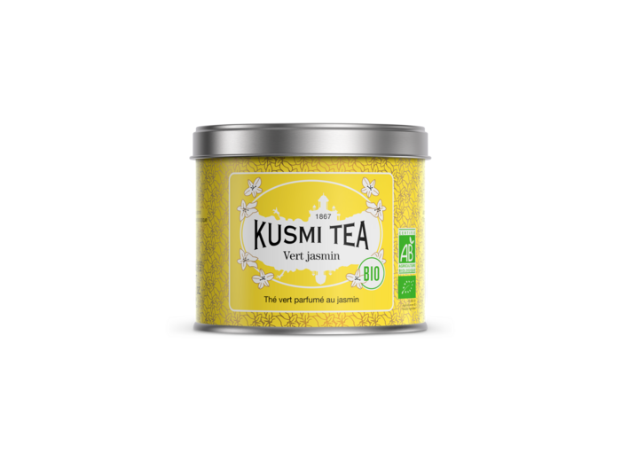 Thés Aromatisés Verts Vert jasmin Bio - Boîte métal 90gr