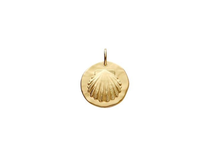 Médaille Arthus Bertrand Le Coquillage Petit Modèle en vermeil sablé