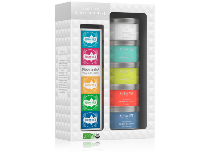 Coffrets & Assortiments Sélection ALAIN DUCASSE Bio - Coffret 5 miniatures + pince à thé - 90g