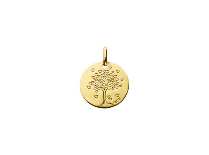 Médaille Augis Arbre aux cœurs en or jaune, 14mm