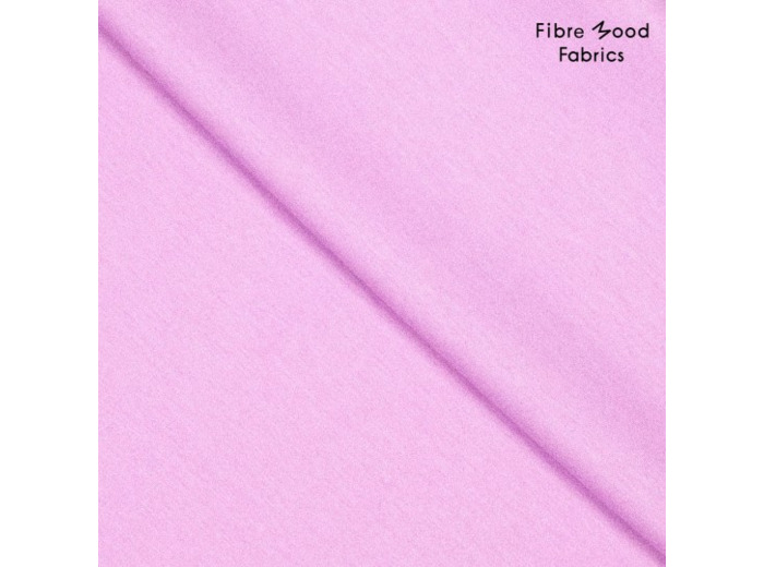 Fibre Mood - Tissu Jersey Interlock en Viscose Mélangé "Abina" Uni Couleur Orchidée