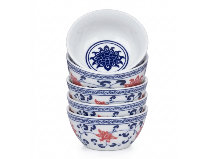 LOT 5 TASSES PORCELAINE GONG FU CHA - 40ML