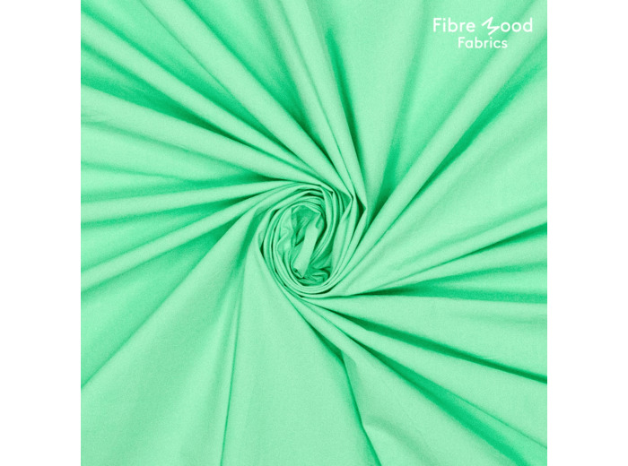 Fibre Mood - Tissu Popeline de Coton Lavé "Dasha" Uni Couleur Vert de Mer