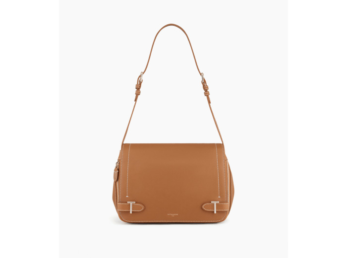 Sac bandoulière moyen modèle Simone en cuir grainé