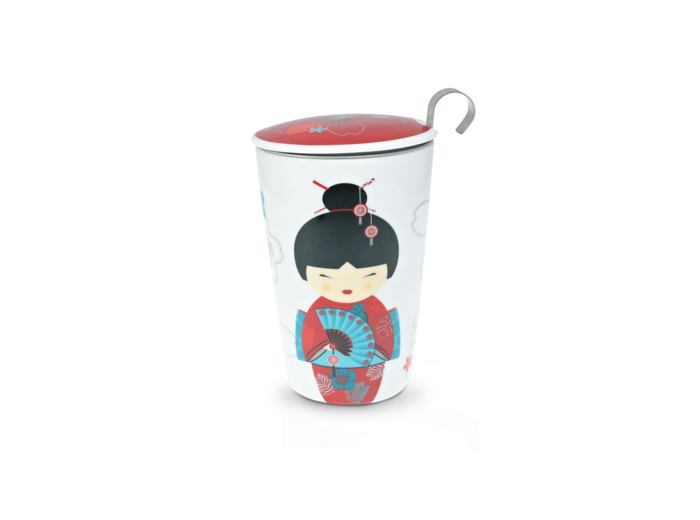 EIGENART Tisanière 25Cl double paroi Little Geisha rouge avec filtre
