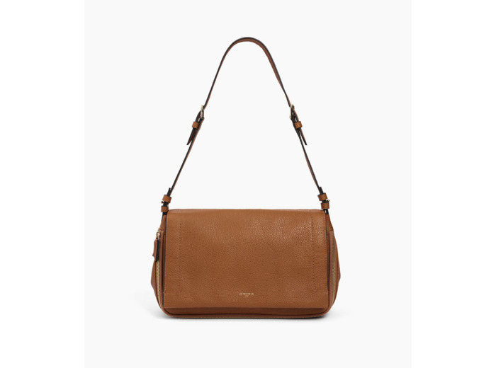 Sac bandoulière moyen modèle Aurore en cuir grainé