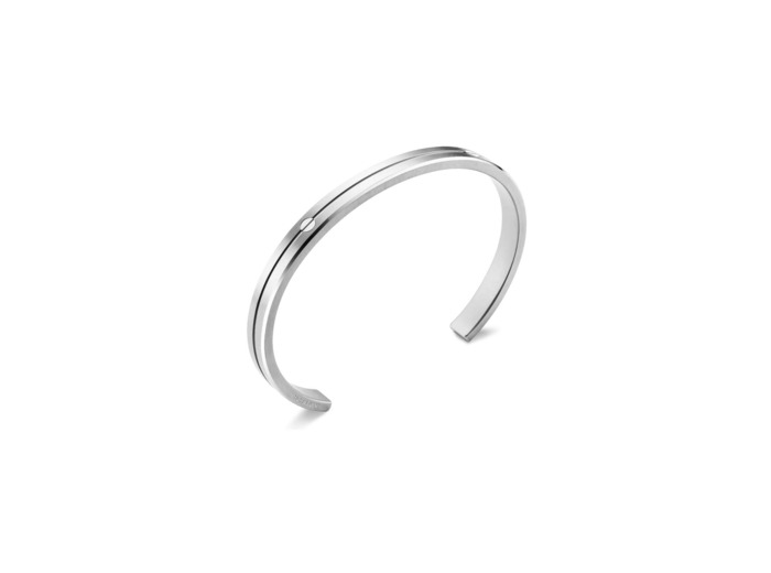 Jonc Herbelin Newport en acier brossé