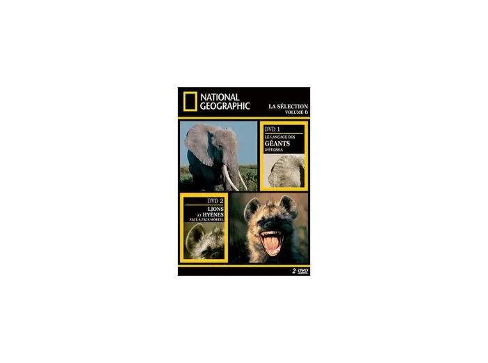 Dvd National Geographic - La sélection volume 6 - Le langage des géants d'Etosha + Lions et hyènes, face à face mortel