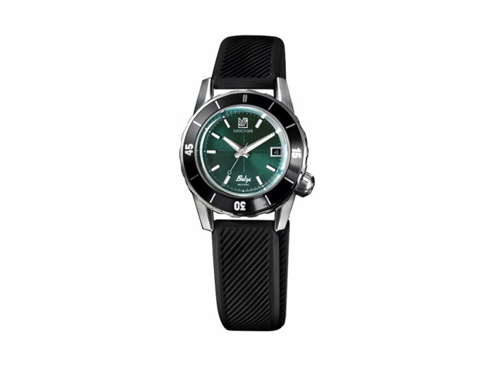 Montre March LA.B BELZA AUTOMATIQUE 40 MM - FOREST - Silicone Noir
