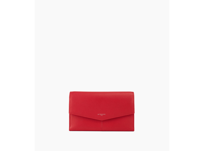 Portefeuille un volet Charlotte en cuir lisse