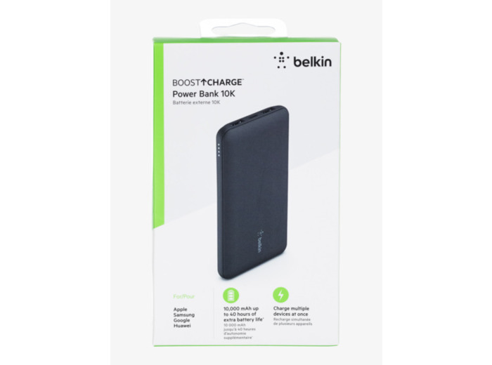 Batterie Externe 15W 10 000mAh 2 Ports USB + 1 USBC 15W BOOST CHARGE Belkin Noir