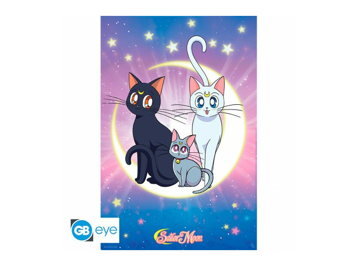 ABYSTYLE - SAILOR MOON - Poster Luna, Artemis & Diana roulé filmé (91.5x61cm)