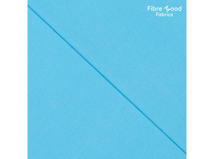 Fibre Mood - Tissu Popeline de Coton Lavé "Phyllis" Uni Bleu Turquoise