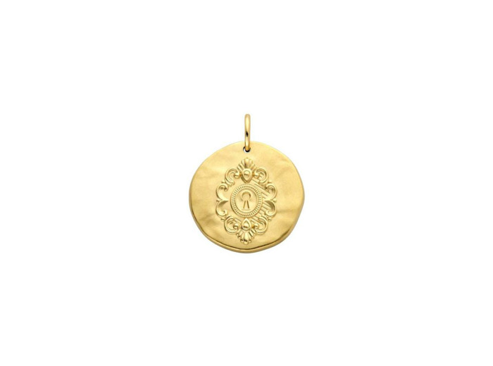 Médaille Arthus Bertrand Comédie serrure en or jaune, 18mm