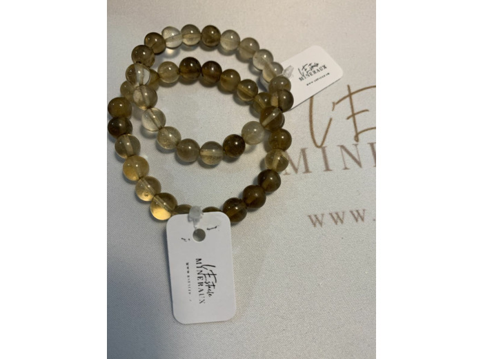 Bracelet en citrine naturelle 8 mm