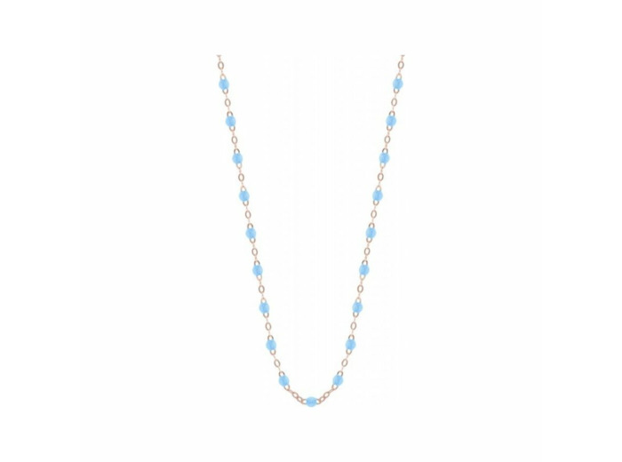 Collier Gigi Clozeau Classique en or rose et résine turquoise, 42cm