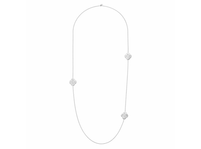 Collier sautoir Arthus Bertrand Enlacé 3 motifs argent rhodié