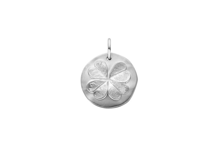 Médaille Arthus Bertrand Trèfle 16mm argent rhodié