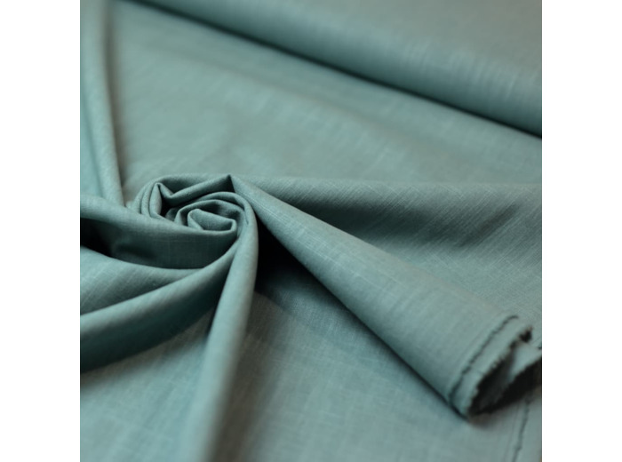 Sélection Coup de Coudre - Tissu Toile de Pur Lin Uni Bleu Lagon