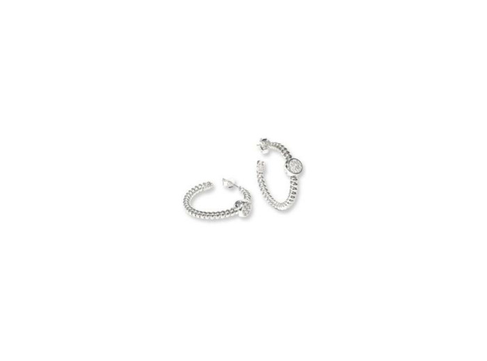 Boucles d'oreilles Borsari Iside en argent et rhodium