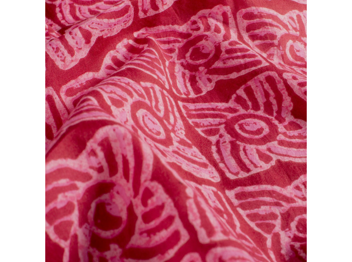 Sélection Coup de coudre - Tissu Batik de Coton "Fleur de Passion" Fuchsia