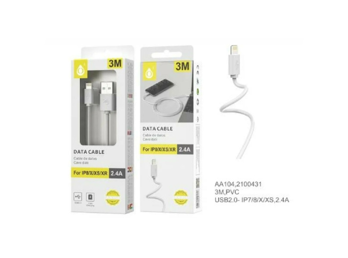Cables Iphone Lightning Longueur 3m