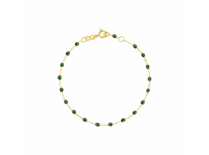 Bracelet Gigi Clozeau Classique en or jaune et résine scarabée, 17cm