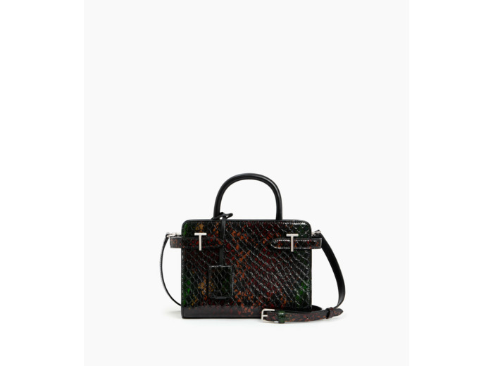 Petit sac à main Emilie en cuir effet python