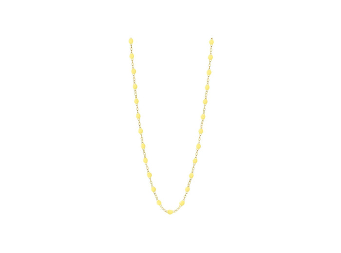 Collier Gigi Clozeau Classique en or jaune et résine mimosa, 50 cm