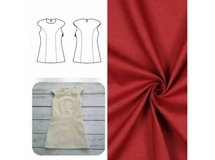 Christine Charles – Kit Couture Robe Yselda Uni Couleur Bordeaux