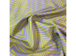 Sélection Coup de coudre - Tissu sergé polyester à motif "Zèbre" lilas et citron vert