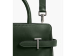 Sac à main moyen modèle Emie en cuir lisse et refente de velours